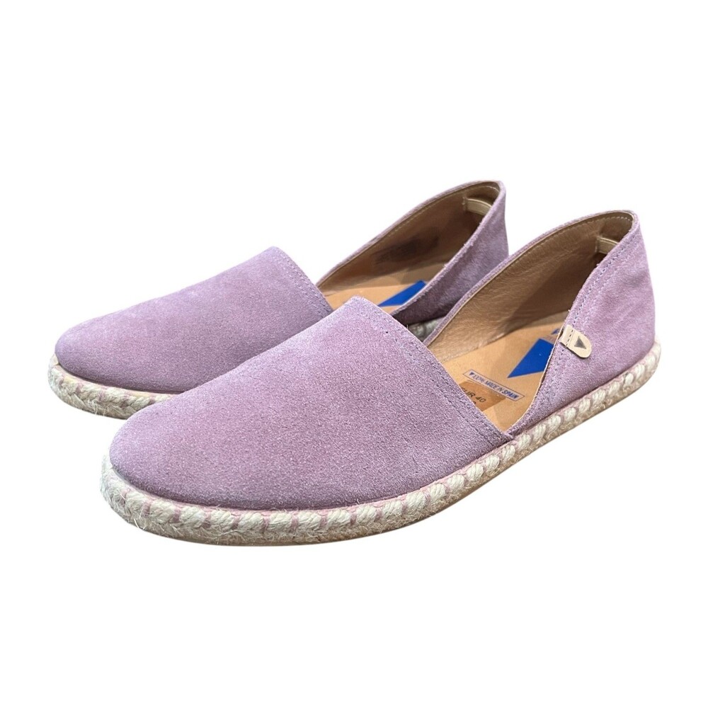 Verbenas Women's Carmen Lavender Suede Espadrille Flats US 9 / EU 40